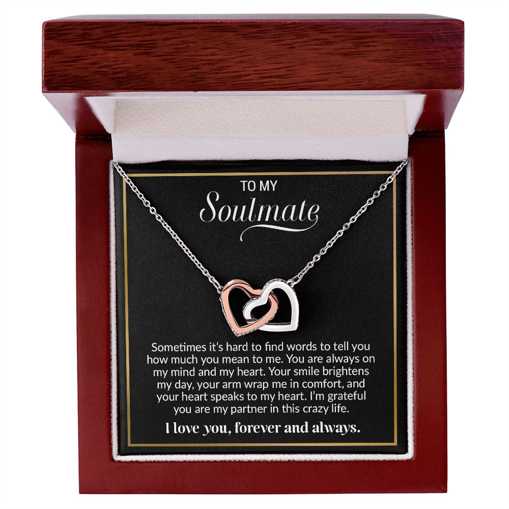 To My Soulmate Necklace, Valentine Gift For Her, Gift For Soulmate