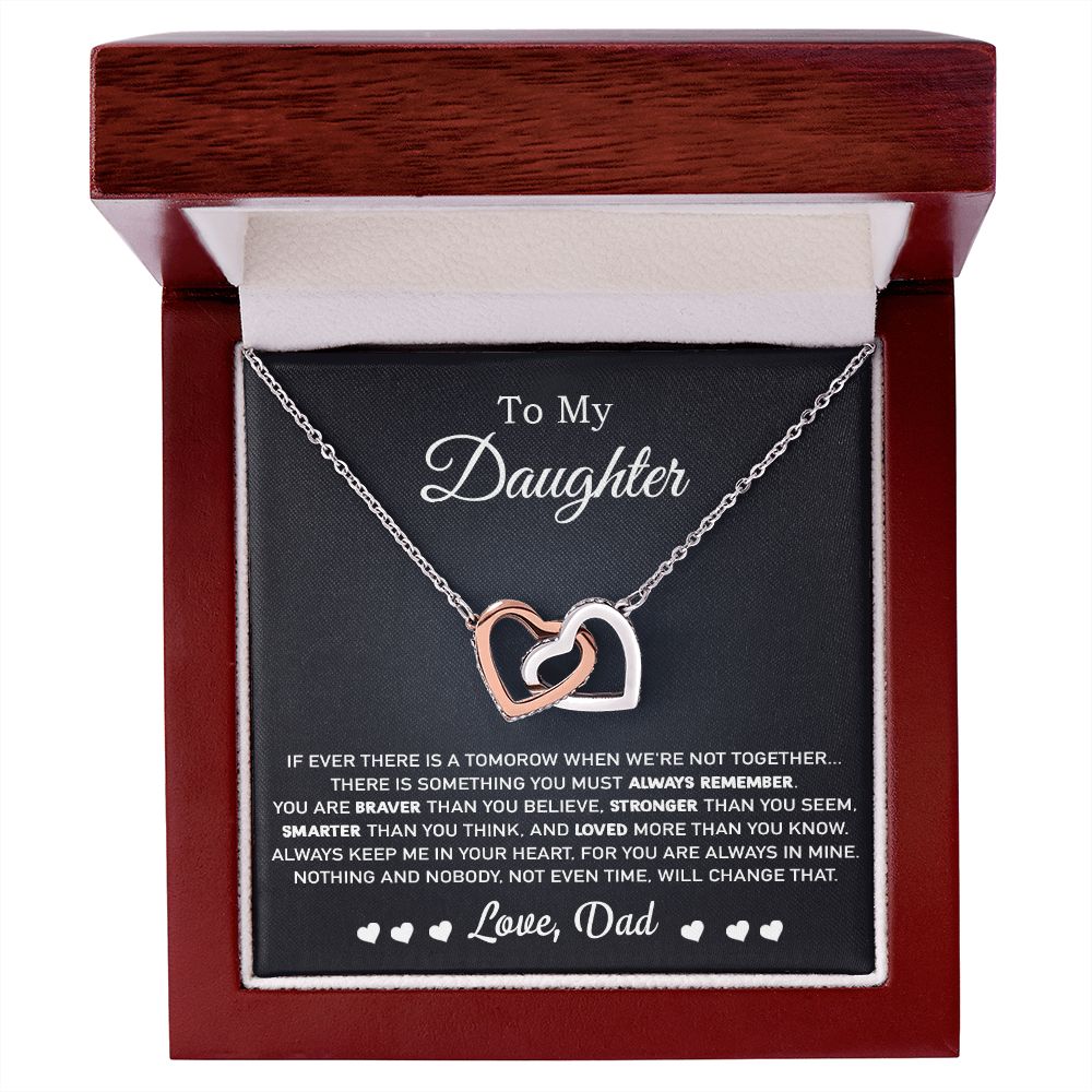 To My Daughter Necklace, Birthday Gift For Daughter From Dad, Graduation Jewelry