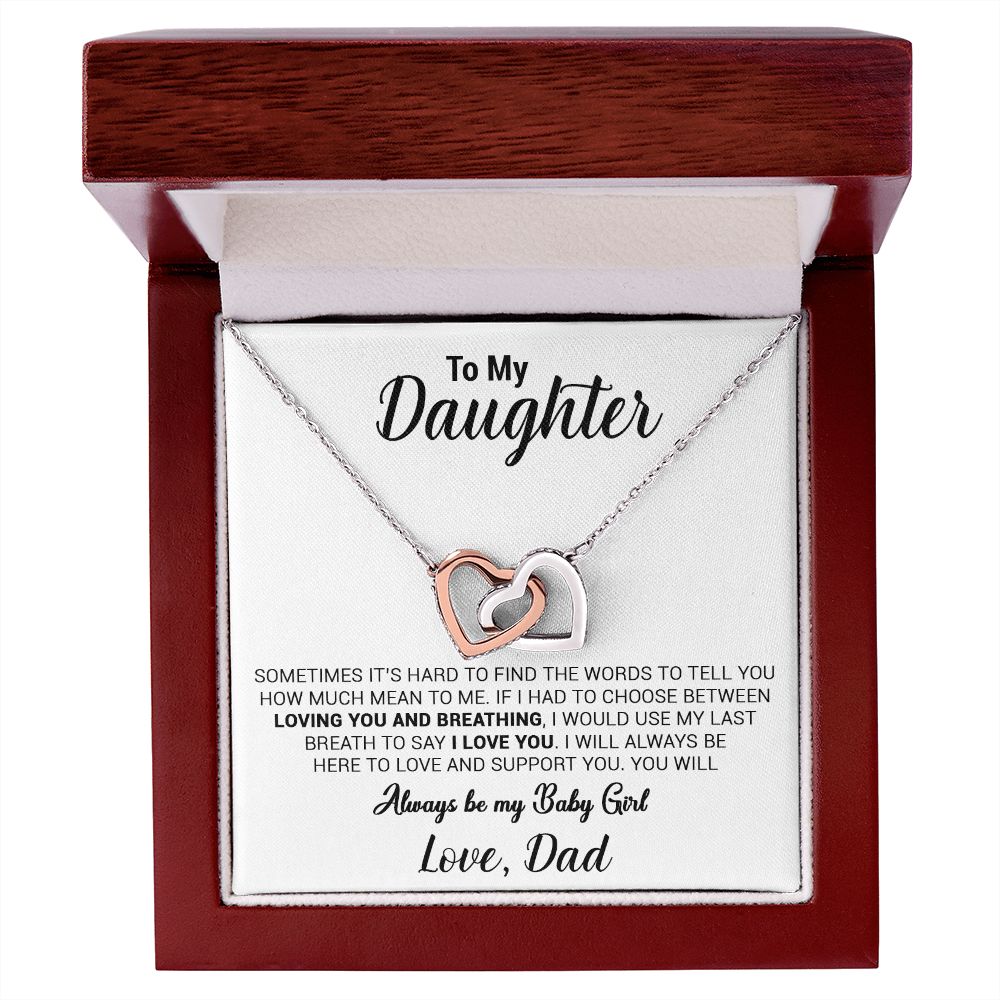 To My Daughter Necklace, Gift For Daughter From Dad, Daughter Father Necklace