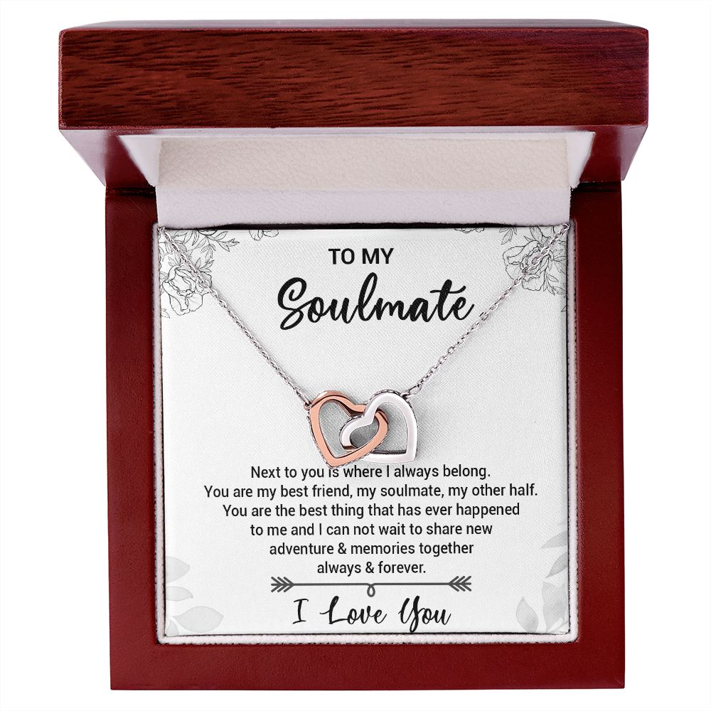 To My Soulmate Necklace Gift For Girlfriend Wife Birthday Gifts Christmas Gifts