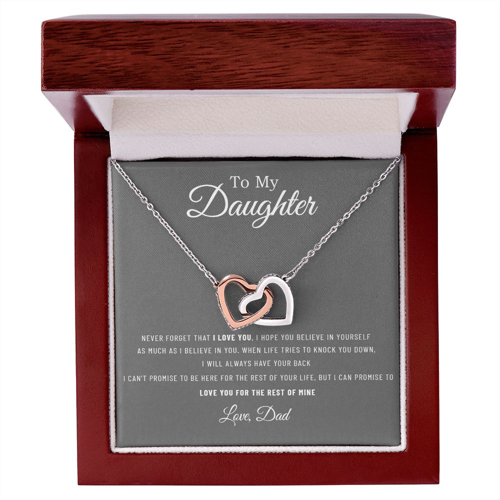To My Daughter Necklace, Gift For Daughter From Dad, Daughter Father Necklace88