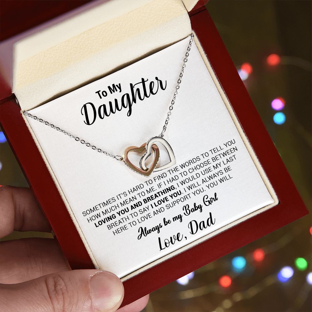 To My Daughter Necklace, Gift For Daughter From Dad, Daughter Father Necklace