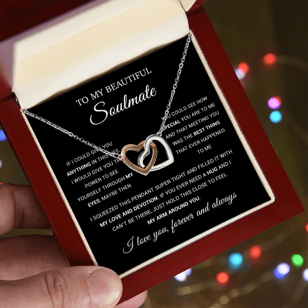 To My Beautiful Soulmate Necklace, Gift for Wife, Girlfriend, Anniversary Gift