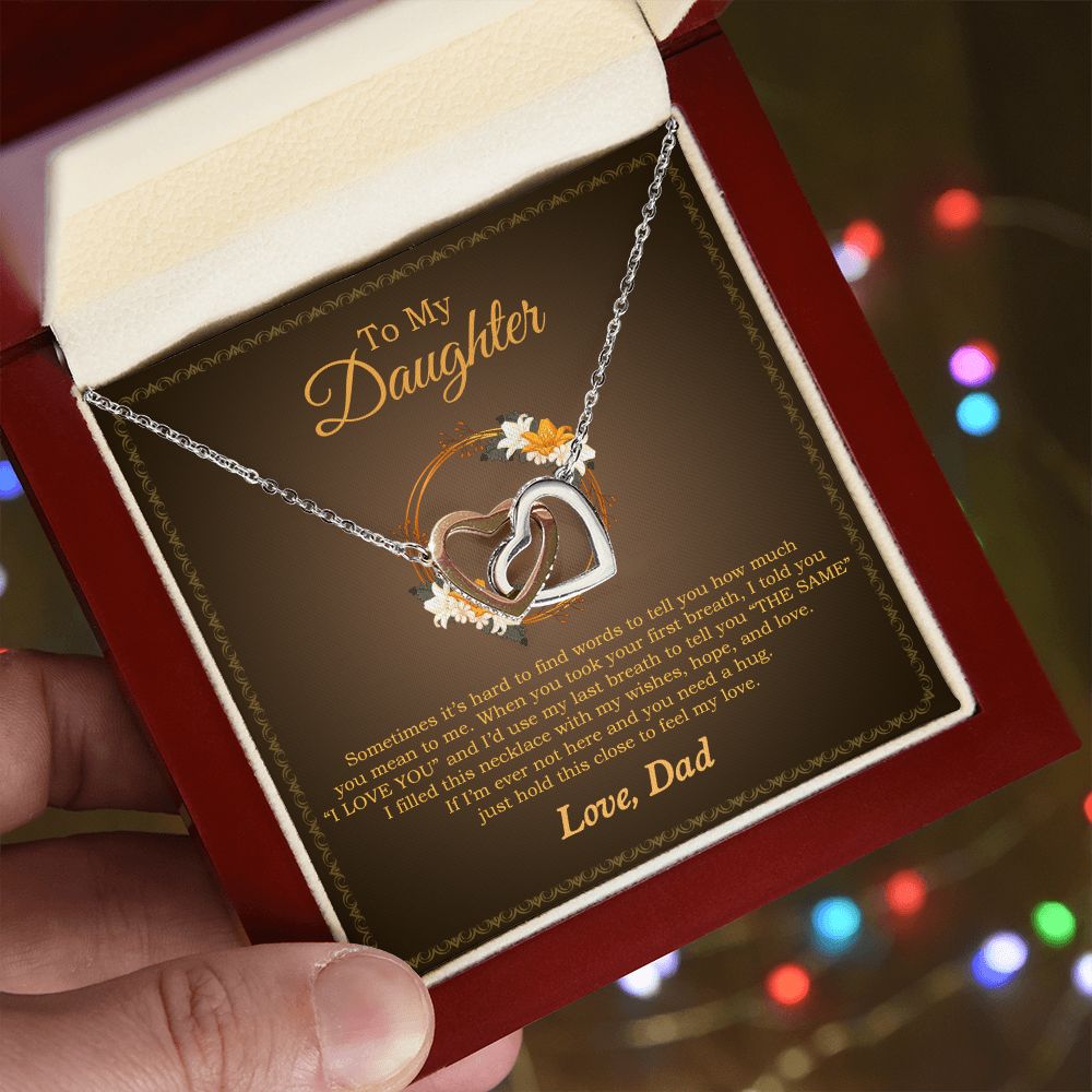 To My Daughter Necklace, Gift For Daughter From Dad, Daughter Father Necklace