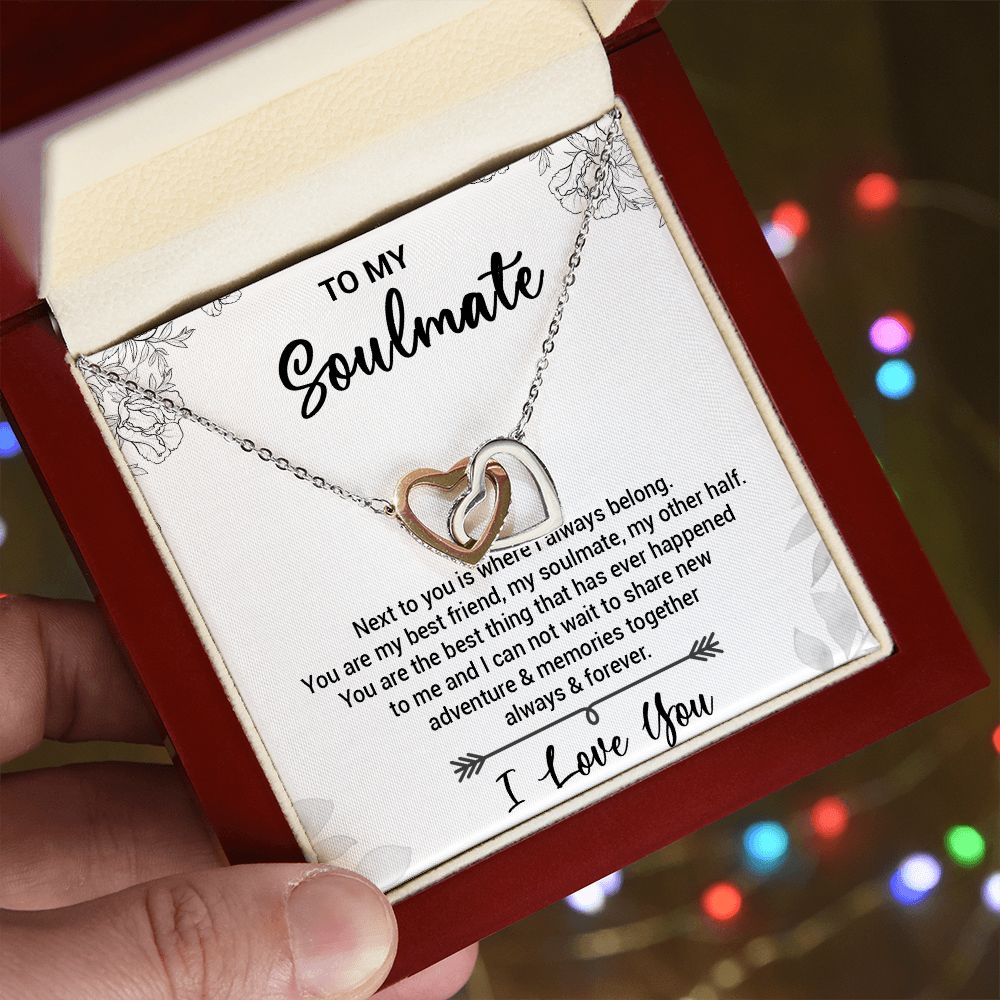 To My Soulmate Necklace Gift For Girlfriend Wife Birthday Gifts Christmas Gifts