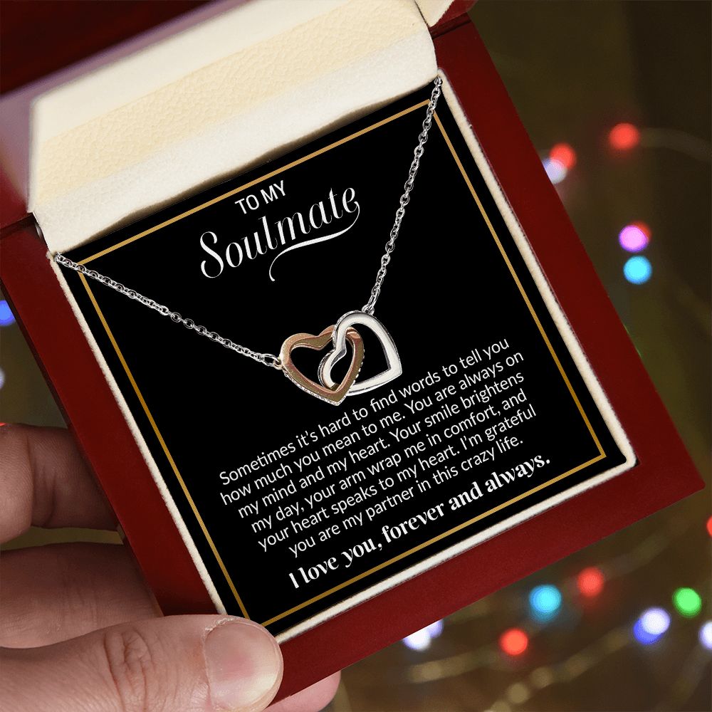 To My Soulmate Necklace, Valentine Gift For Her, Gift For Soulmate