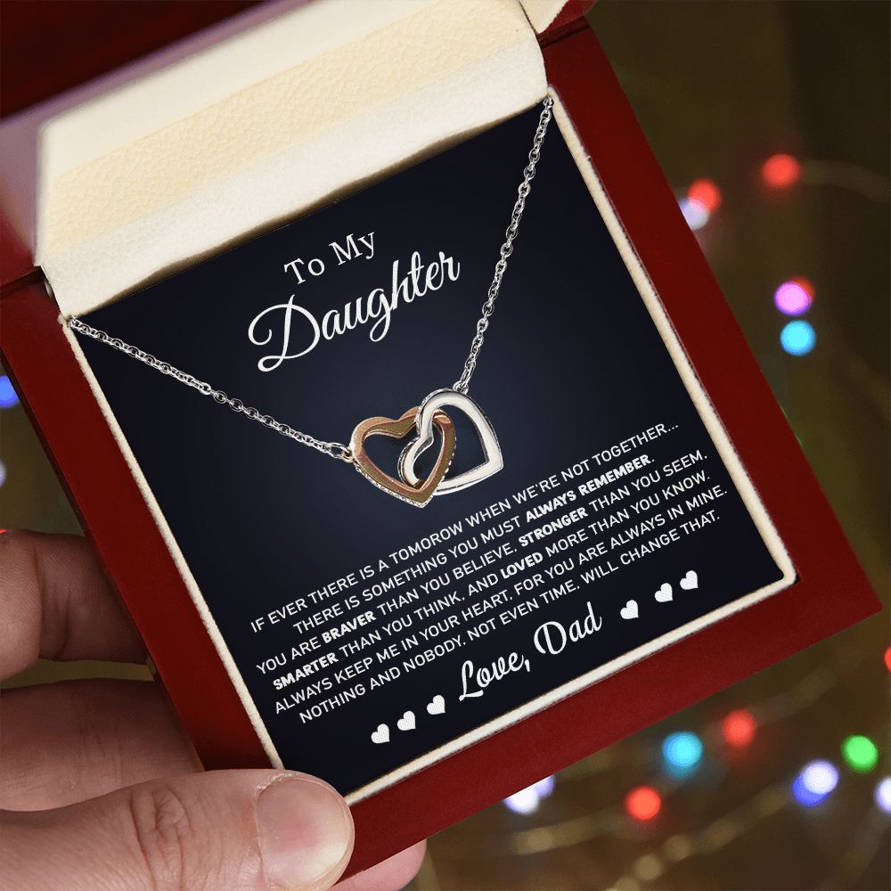 To My Daughter Necklace, Birthday Gift For Daughter From Dad, Graduation Jewelry