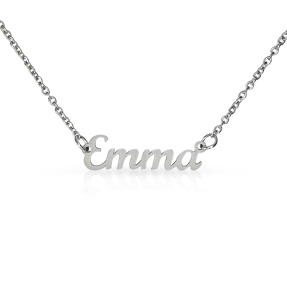 To My Granddaughter Personalized Name Necklace, Christmas Gift for Granddaughter, Gift from Grandpa