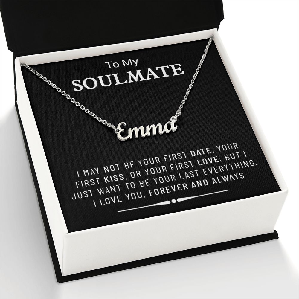 To My Soulmate Custom Name Necklace,Christmas Gift, Gift For Soulmate