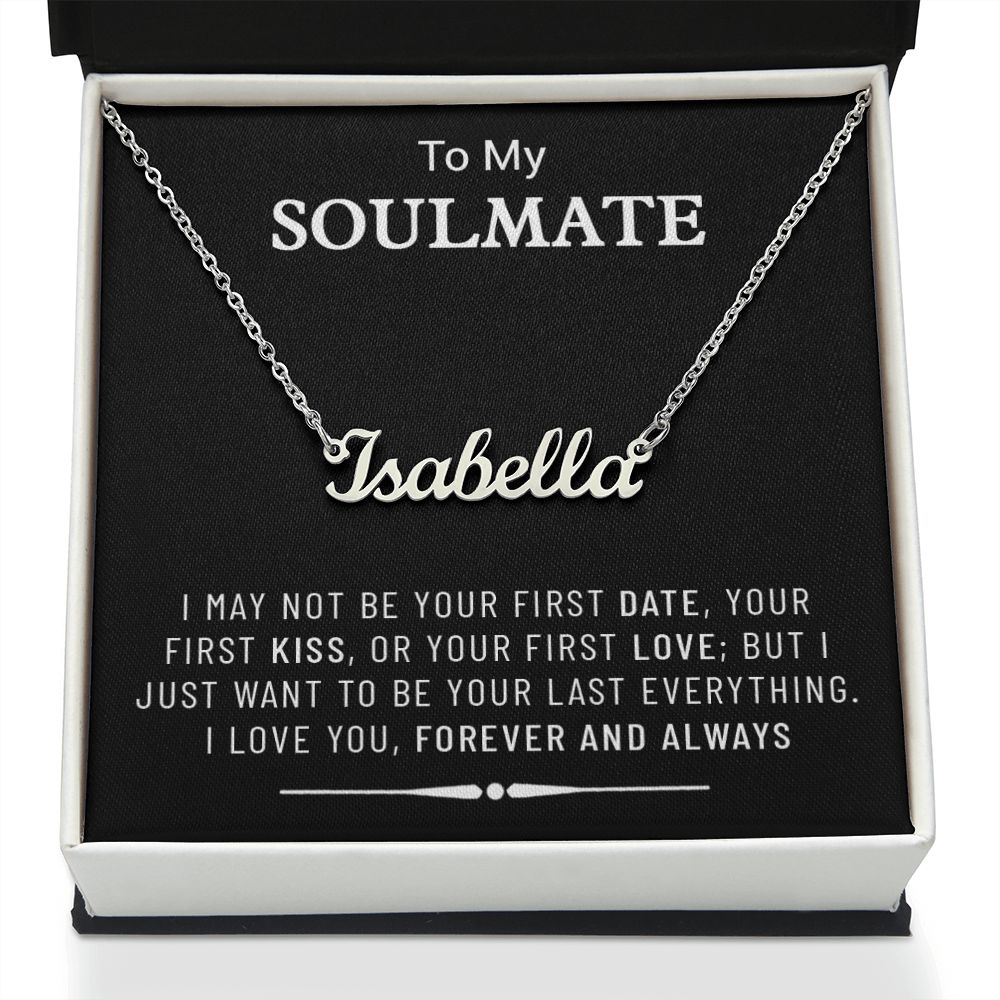 To My Soulmate Custom Name Necklace,Christmas Gift, Gift For Soulmate