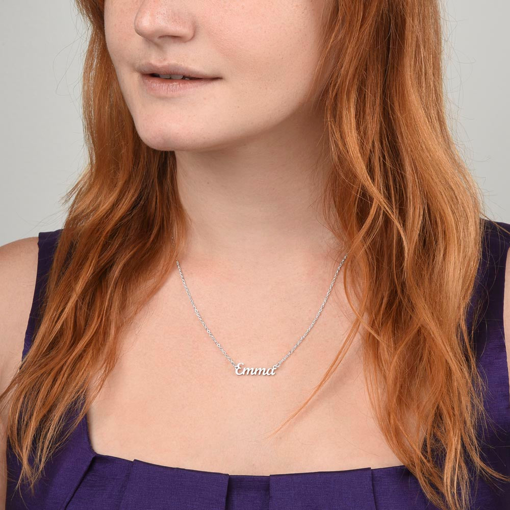 To My Daughter Personalized Name Necklace, Gift For Daughter From Dad, Daughter Father Lion