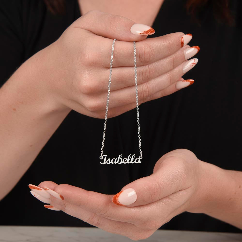 To My Daughter Personalized Name Necklace, Gift For Daughter From Dad, Xmas Gift