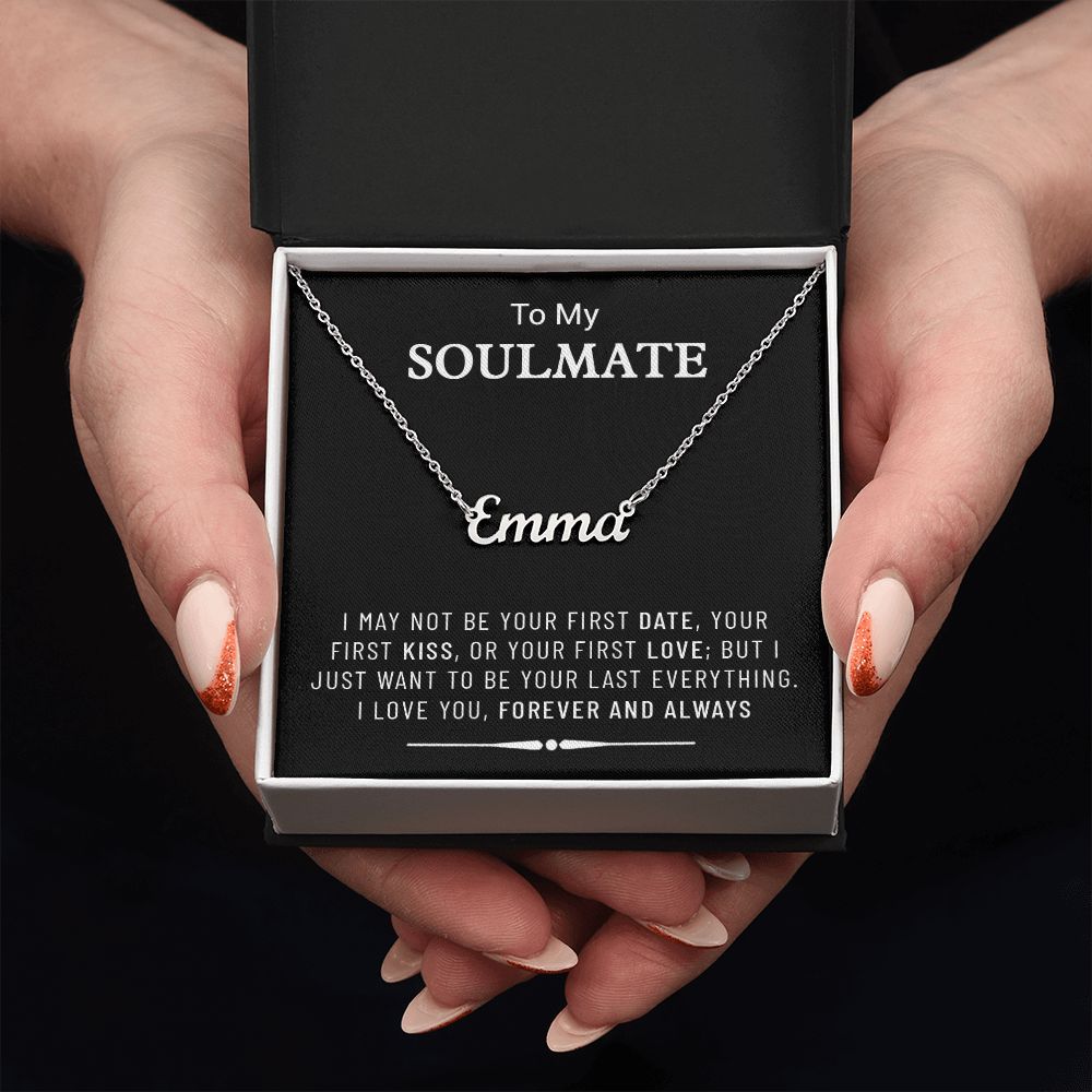 To My Soulmate Custom Name Necklace,Christmas Gift, Gift For Soulmate