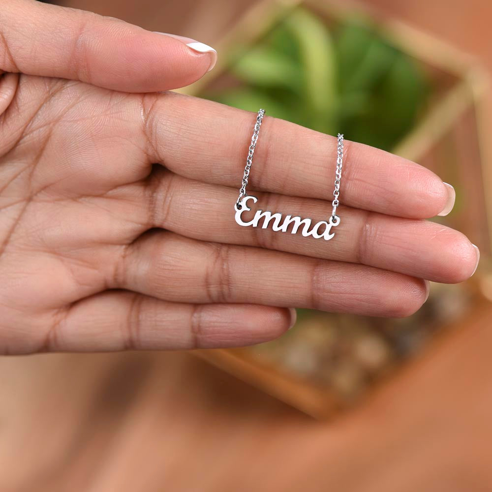 To My Daughter Personalized Name Necklace, Gift For Daughter From Dad, Xmas Gift