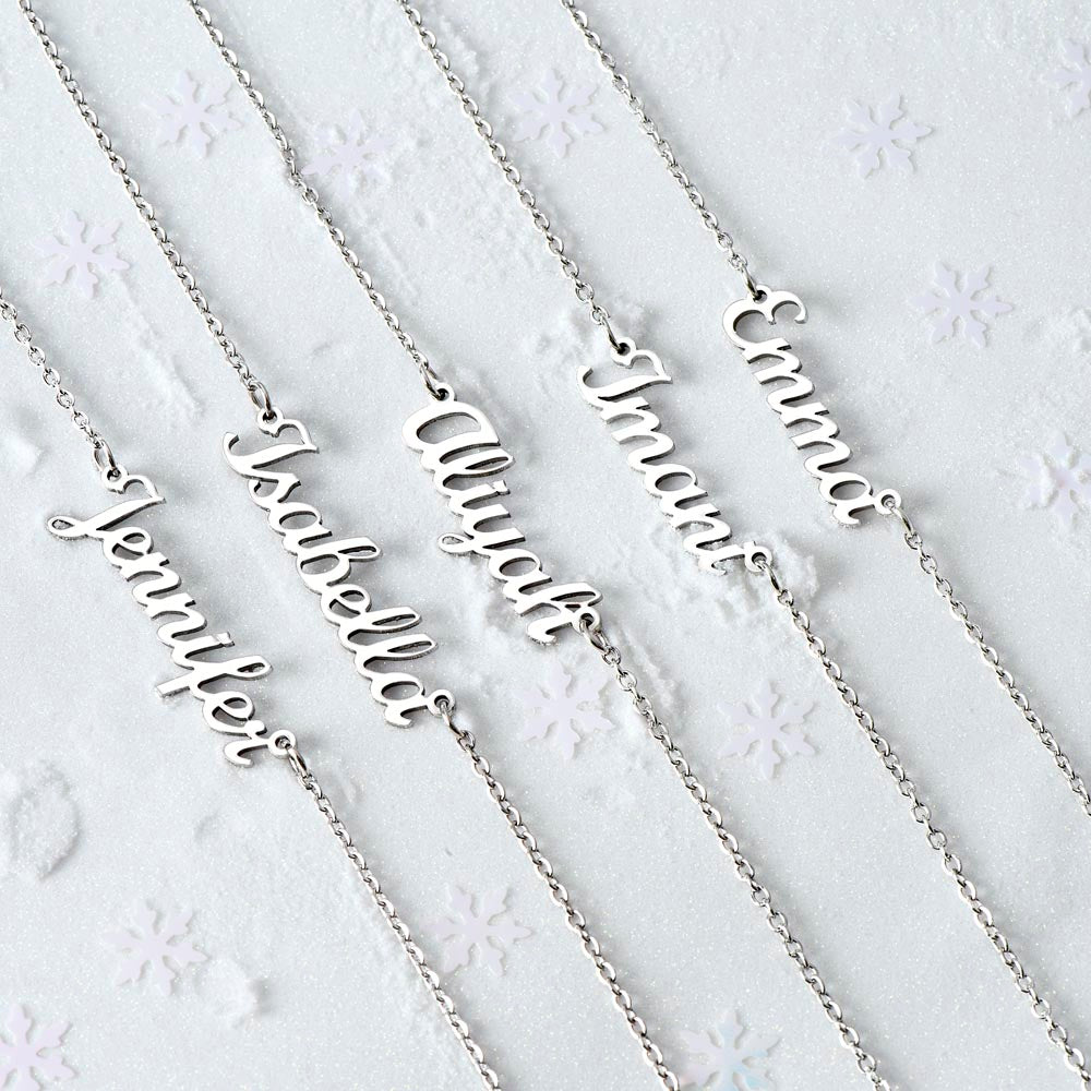 To My Daughter Personalized Name Necklace, Gift For Daughter From Dad, Xmas Gift