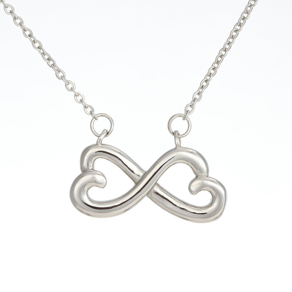 To My Daughter Love Mom, You Make me Smile Infinity Pendant Necklace Message Card