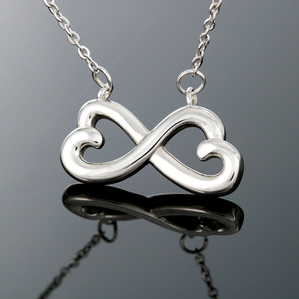 To my Wife, You Make me Smile Infinity Pendant Necklace Message Card