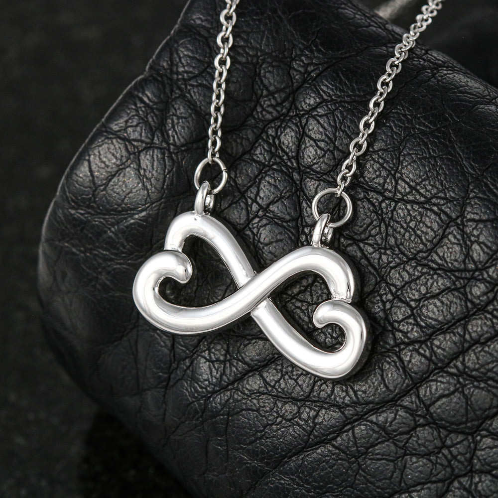 To my Wife, You Make me Smile Infinity Pendant Necklace Message Card