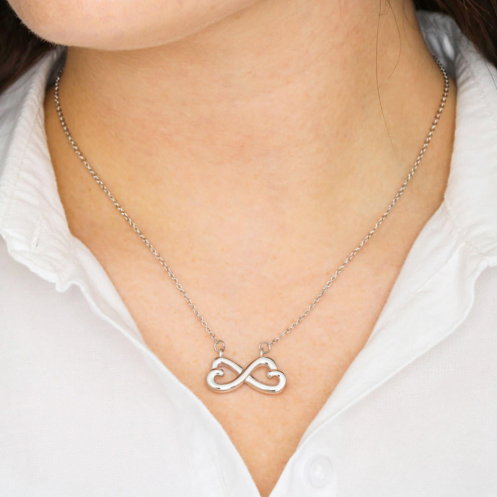 Loss of Son Gift Grief Gift Sympathy Gift Son Memorial Gift - Infinity Hearts Necklace Jewelry with Gift Box – Silver