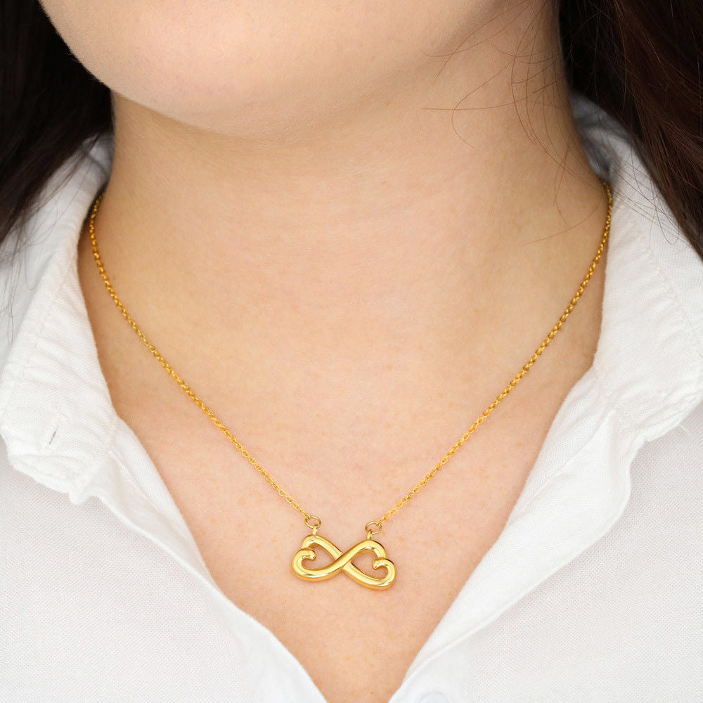 To my Wife, You Make me Smile Infinity Pendant Necklace Message Card
