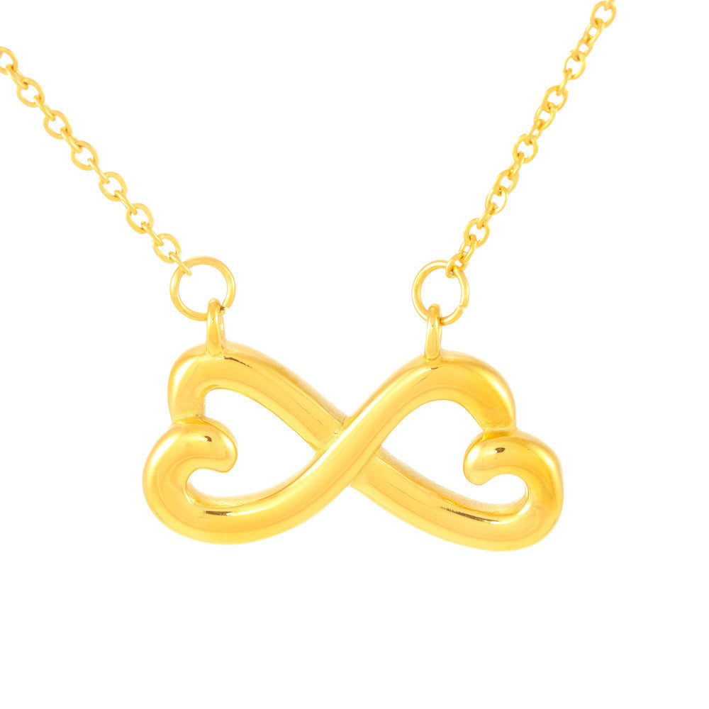 To My Daughter Love Mom, You Make me Smile Infinity Pendant Necklace Message Card