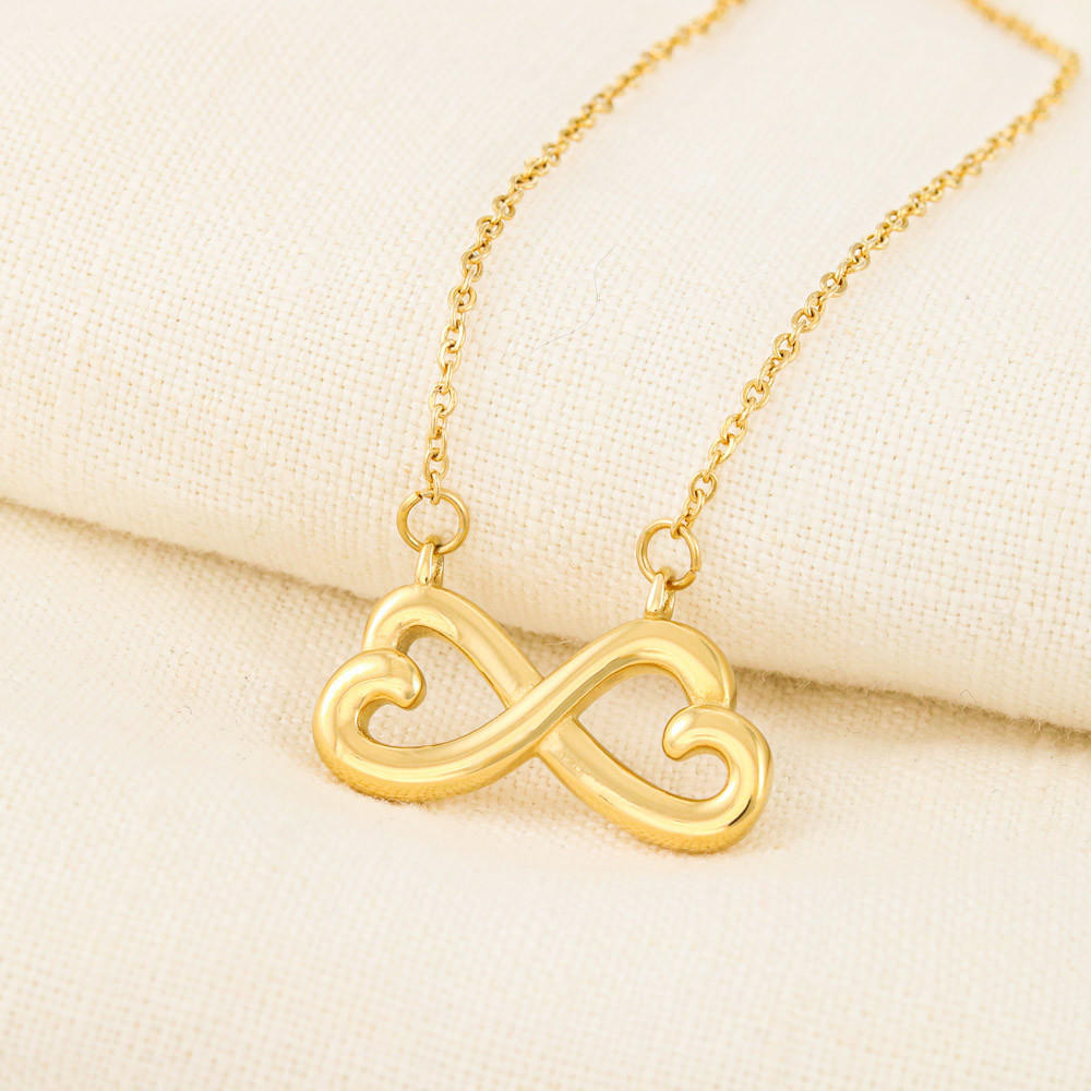 To my Wife, You Make me Smile Infinity Pendant Necklace Message Card