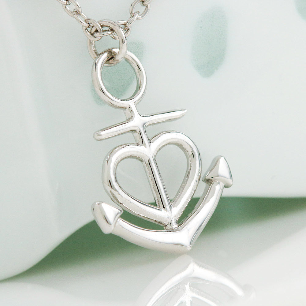 To My Girlfriend Anchor Necklace Gift for Valentine Birthday