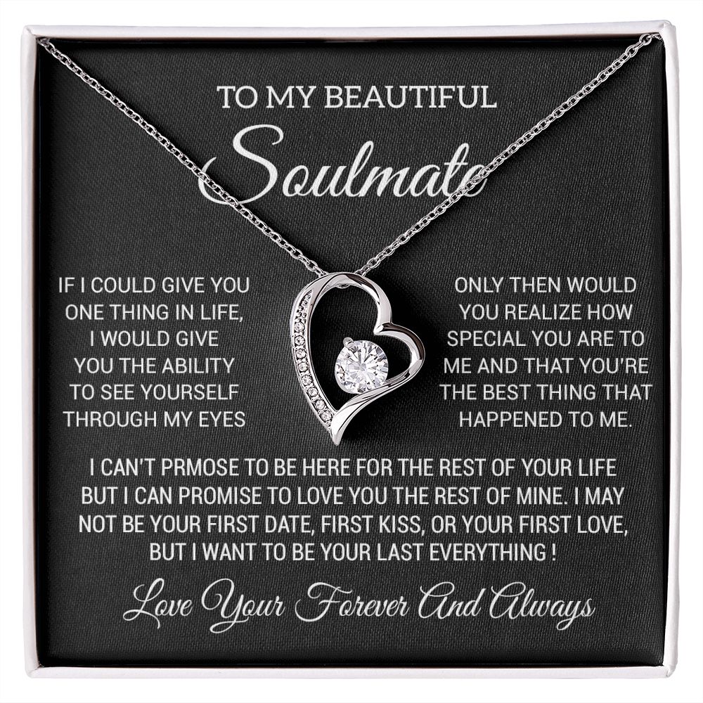 To My Soulmate Necklace, Soulmate Birthday, Soulmate Anniversary Gift