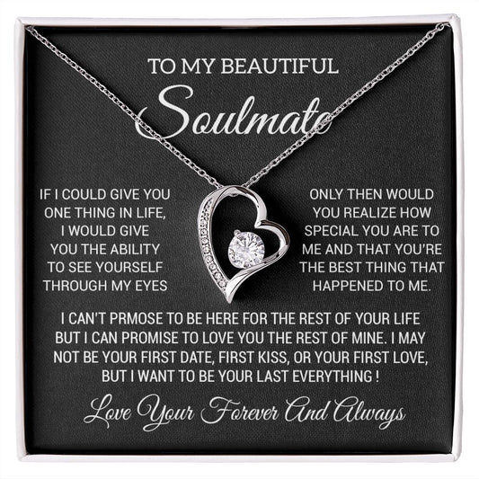 To My Soulmate Necklace, Soulmate Birthday, Soulmate Anniversary Gift
