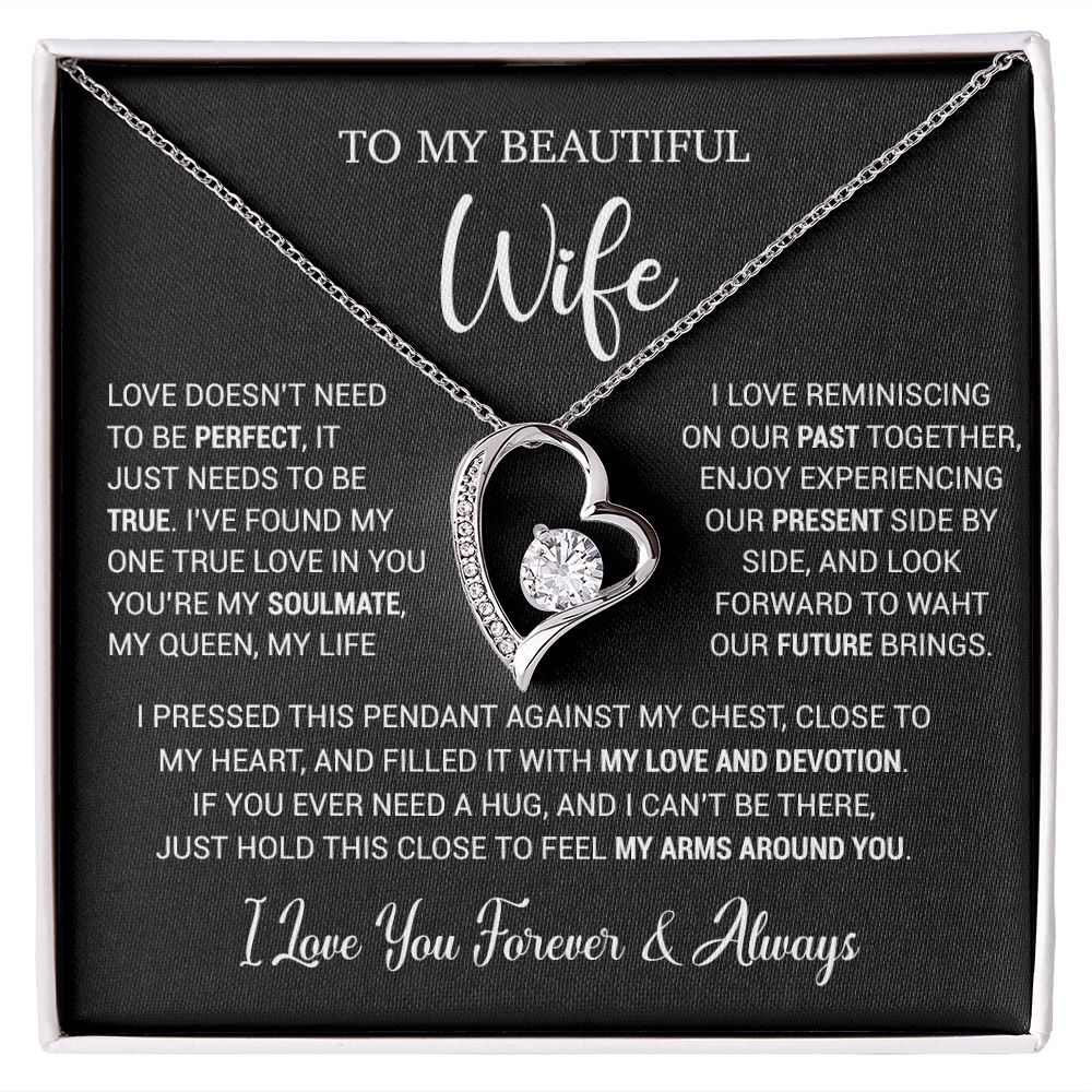 To My Wife Necklace, Valentine Gift For Her, Gift For Soulmate, Gift For Her