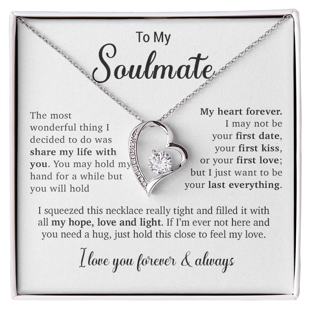 To My Soulmate Necklace, Valentine Gift For Her, Gift For Soulmate, Gift For Her