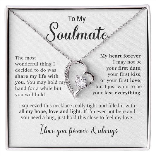 To My Soulmate Necklace, Valentine Gift For Her, Gift For Soulmate, Gift For Her
