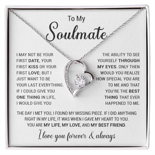To My Soulmate Necklace, Gift for Wife, Girlfriend, Anniversary Gift, Xmas Gift