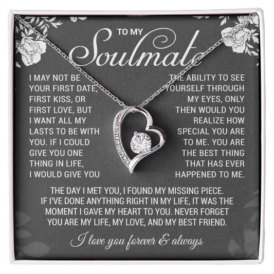 To My Soulmate Necklace, Gift for Wife, Girlfriend, Anniversary Gift, Xmas Gift