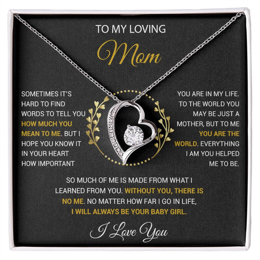 To My Loving Mom Necklace, Gift for Mom from Son, Mother's Day Jewelry