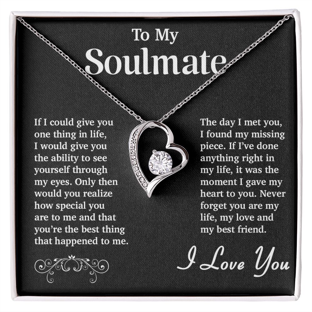 To My Soulmate Necklace, Valentine Gift For Her, Gift For Soulmate, Gift For Her