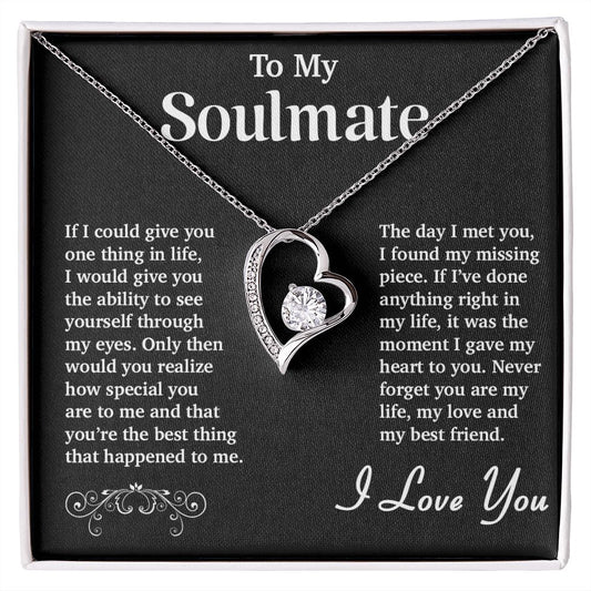 To My Soulmate Necklace, Valentine Gift For Her, Gift For Soulmate, Gift For Her