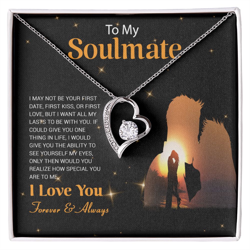 To My Soulmate Necklace, Gift For Wife Girlfriend From Husband, Valentines Day