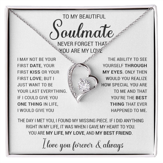 To My Soulmate Necklace Gift For Girlfriend Wife Birthday Gifts Christmas Gifts