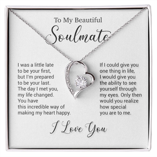 To My Soulmate Necklace, Valentine Gift For Her, Gift For Soulmate, Gift For Her