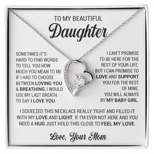To My Daughter Necklace, Gift From Mom, Daughter Necklace, Gift For Her