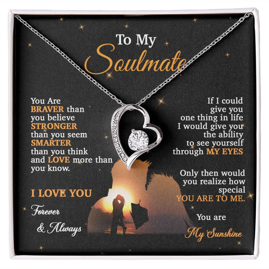 To My Soulmate Necklace, Gift For Wife Girlfriend From Husband, Birthday Gift