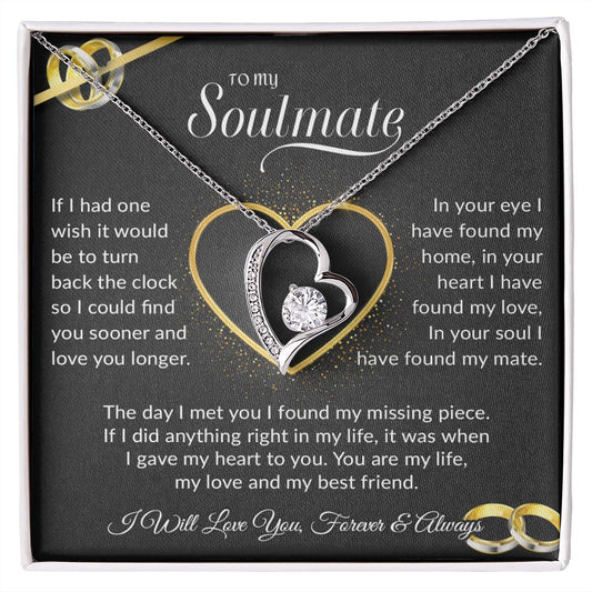 To My Soulmate Necklace, Gift For Wife, Gift from Husband, Valentine Days Gift