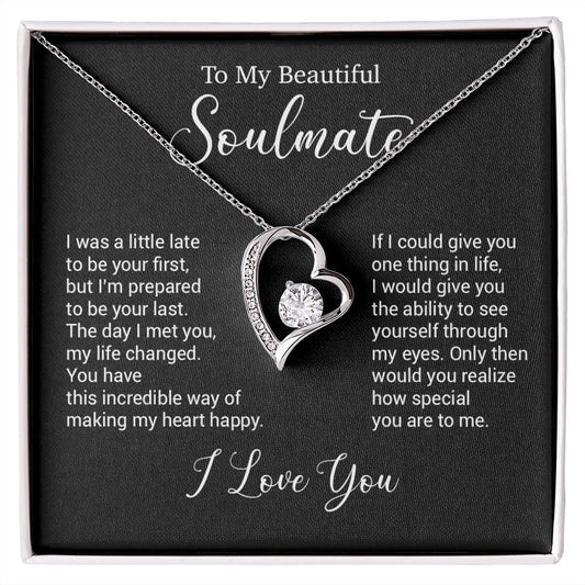 To My Soulmate Necklace, Valentine Gift For Her, Gift For Soulmate, Gift For Her