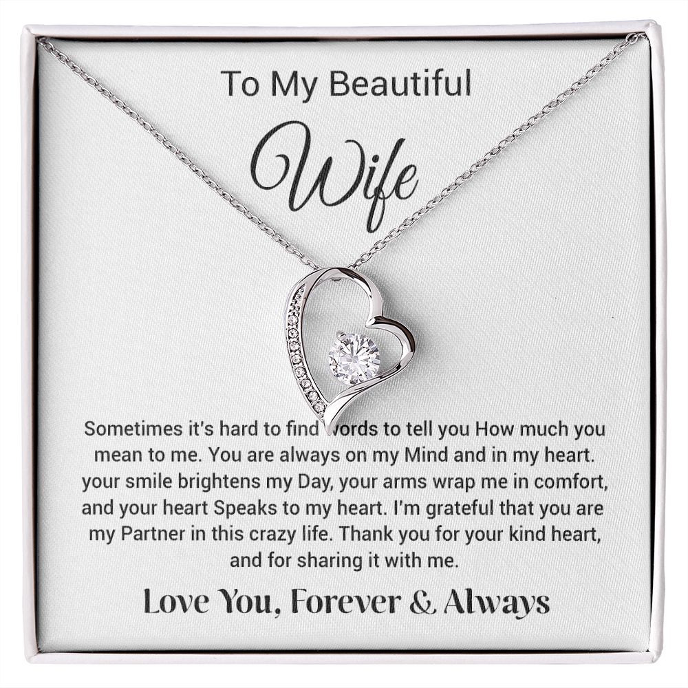 To My Wife Necklace, Gift for Wife, Girlfriend, Anniversary Gift, Birthday Gift