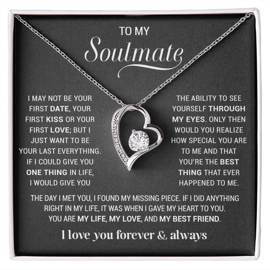 To My Soulmate Necklace, Gift For Wife, Gift from Husband, Valentine Days Gift