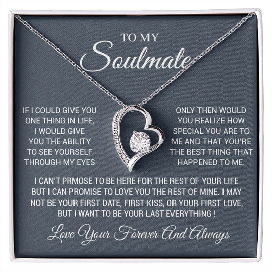 To My Soulmate Necklace, Soulmate Birthday, Soulmate Anniversary Gift