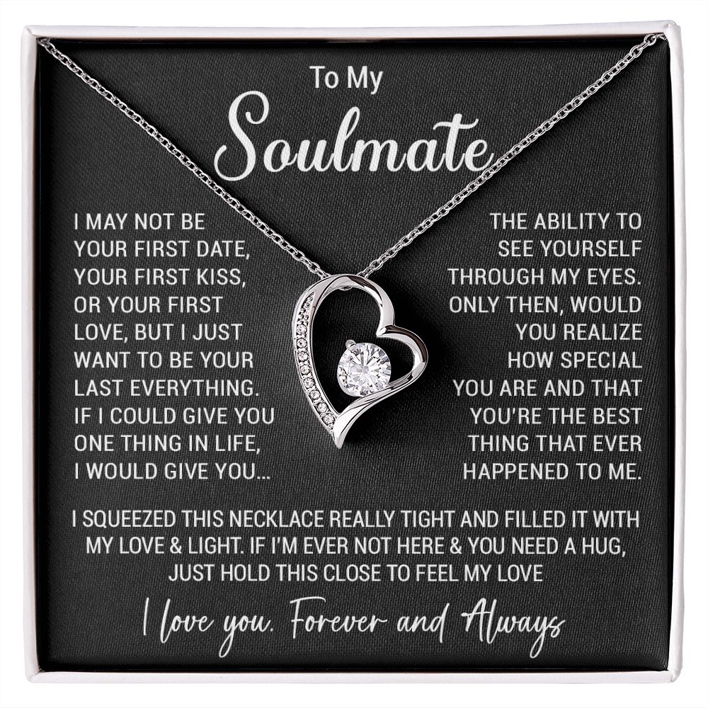 To My Soulmate Necklace Gift For Girlfriend Wife Birthday Gifts Christmas Gifts