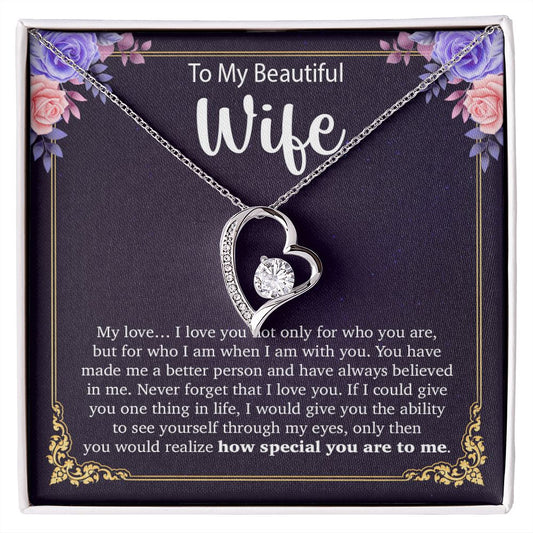To My Wife Necklace, Anniversary Gift For Wife, Wife Birthday Gift, Mother Day