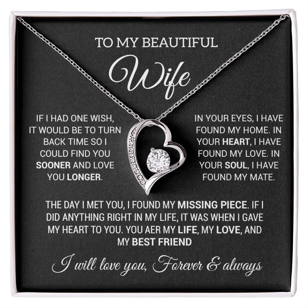 To My Wife Necklace, Gift For Wife, Anniversary Gift For Wife, Christmas Gifts